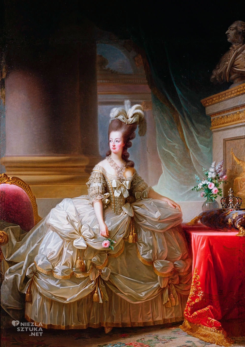 Elisabeth Vigée-Lebrun Maria Antonina w sukni dworskiej