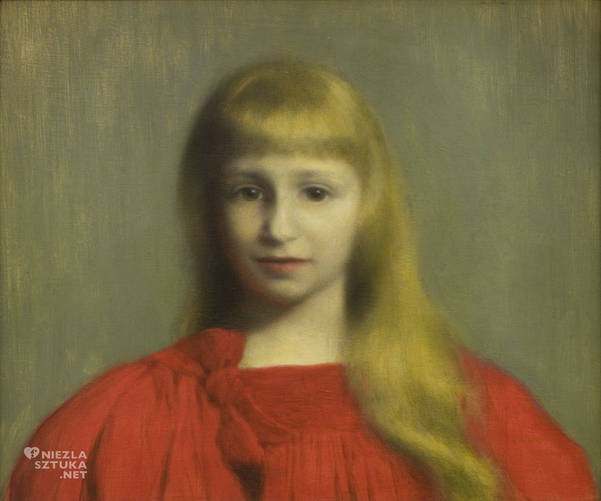 Józef Pankiewicz, Dziewczynka w czerwonej sukience, Portret Józefy Oderfeldówny, dziecko w sztuce, sztuka polska, malarstwo polskie, Niezła sztuka
