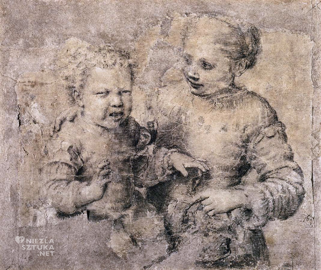 Sofonisba Anguissola, Asdrubale ugryziony przez kraba, Museo Nationale di Capodimonte , rysunek, niezła sztuka