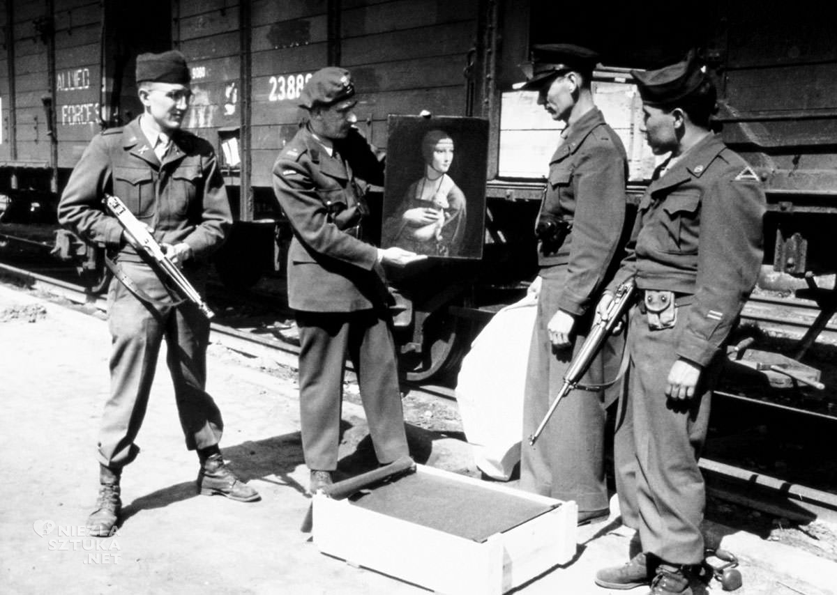 Karol Estreicher, Leonardo da Vinci, Dama z gronostajem, Dama z łasiczką, Monuments Man