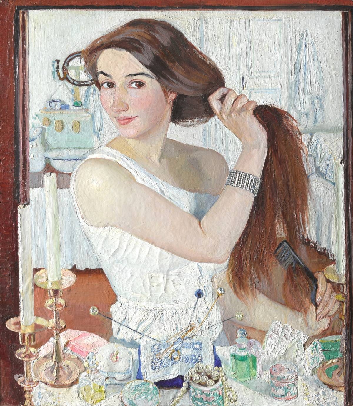 Zinaida Sieriebriakowa, Przy toaletce, autoportret, kobiety w sztuce, Niezła sztuka