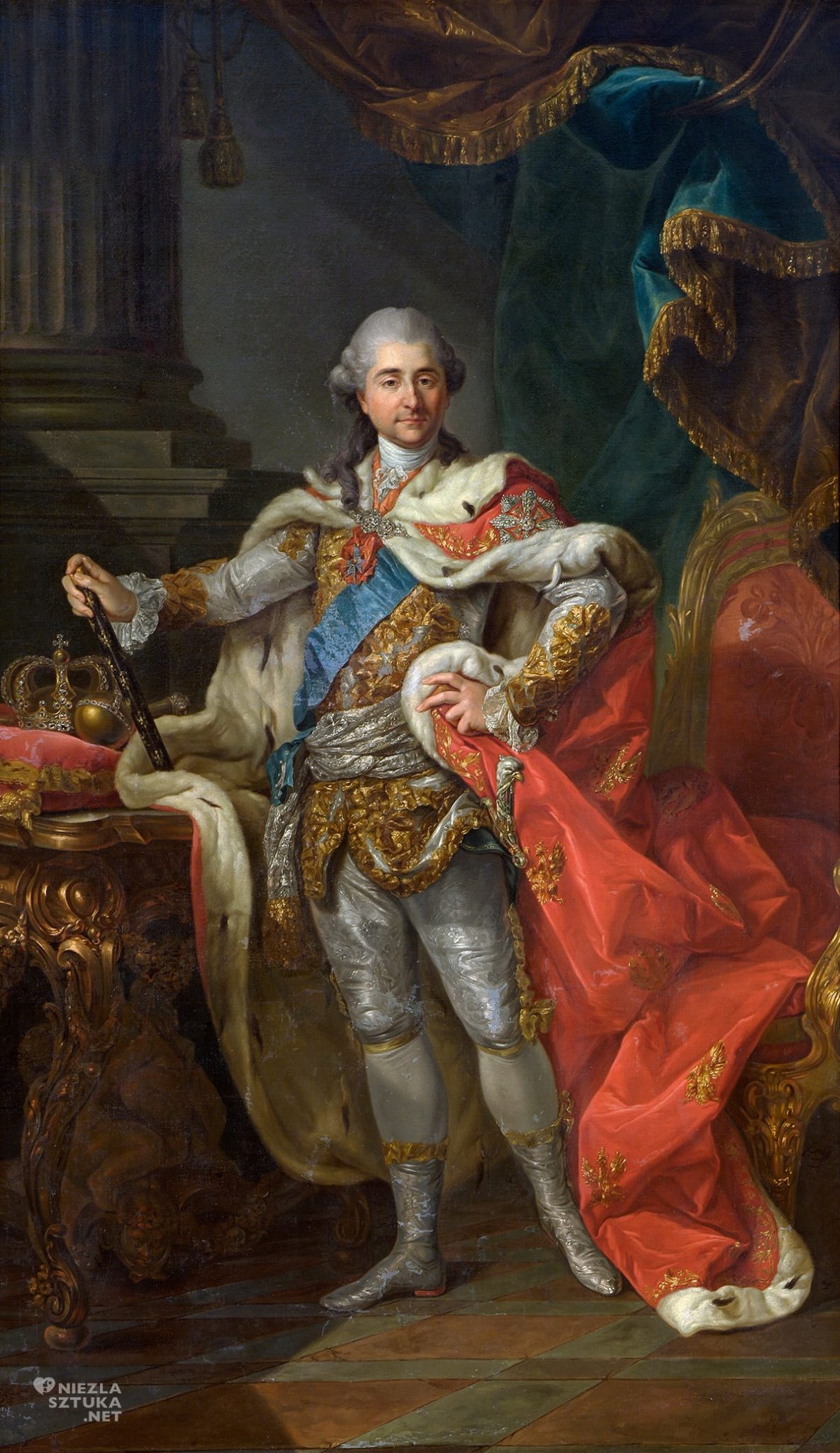 Marcello Bacciarelli, Portret koronacyjny Stanisława Augusta Poniatowskiego, Stanisław August Poniatowski, Niezła sztuka