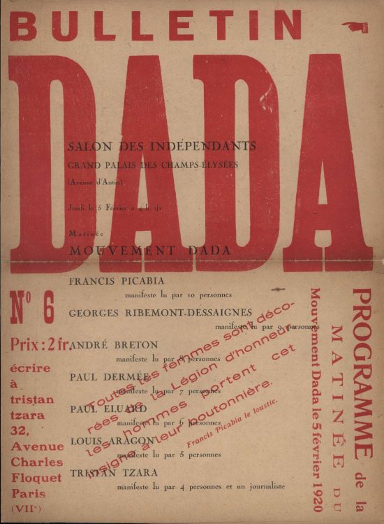 Dadaizm, Dada, manifest, sztuka współczesna, Niezła Sztuka