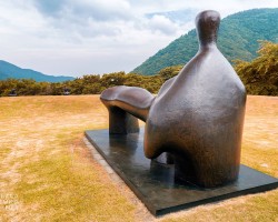 Hakone park, Hakone muzeum, Henry Moore, muzeum na świeżym powietrzu, rzeźba, rzeźba w przestrzeni, sztuka współczesna, Japonia, Hakone, niezła sztuka
