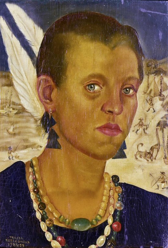 Teresa Roszkowska, Autoportret, sztuka polska, kobiety w sztuce, Kazimierz Dolny, Niezła Sztuka