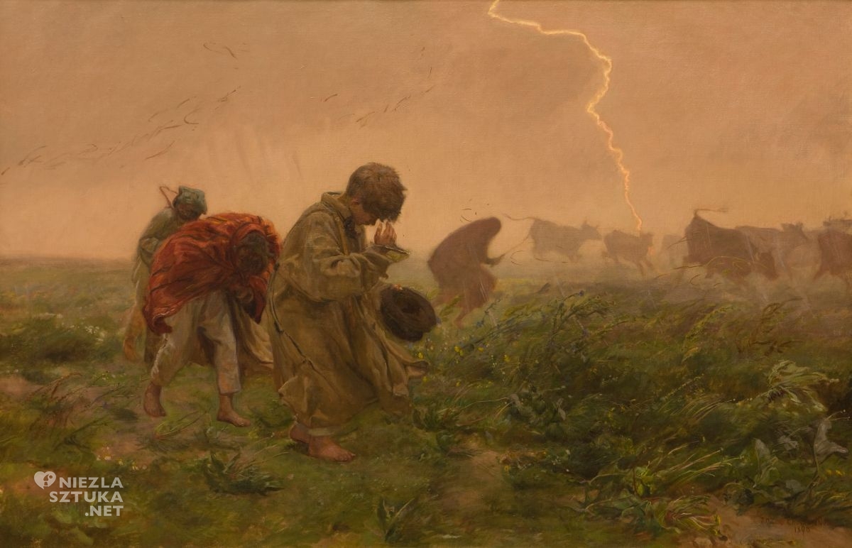 Józef Chełmoński, Burza, niezła sztuka