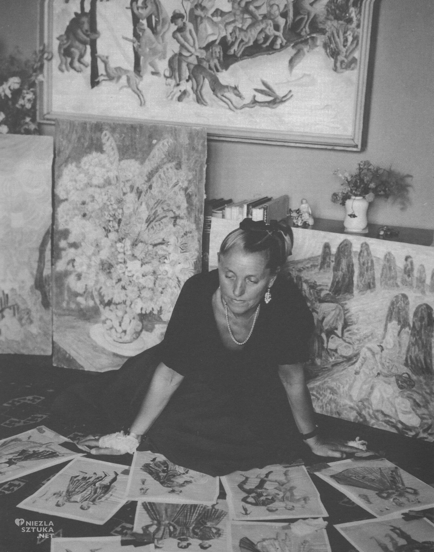 Teresa Roszkowska, artystka, malarka, sztuka polska, pies, niezła sztuka