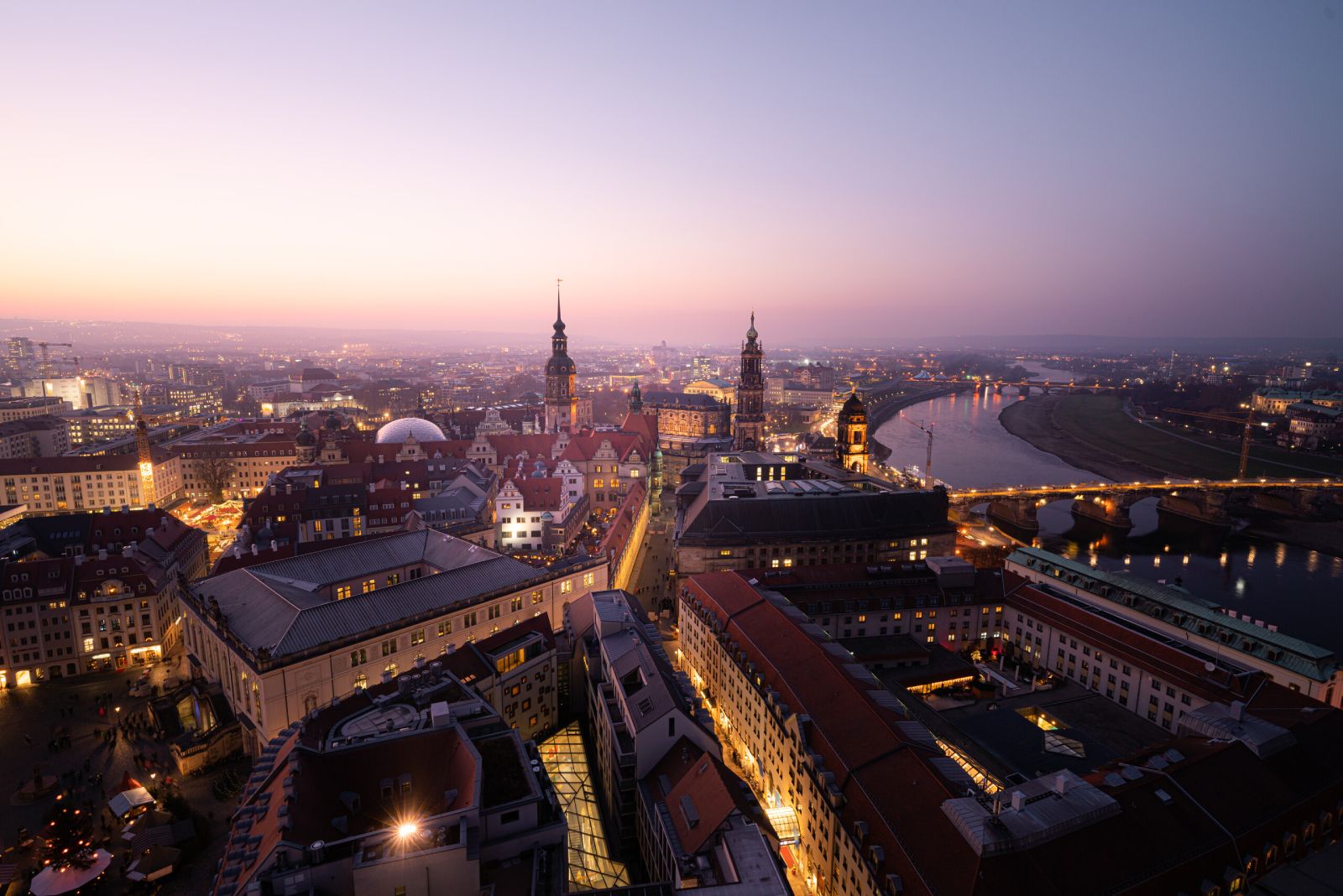Drezno, widok Drezna, Stare miasto w Dreźnie, niezła sztuka